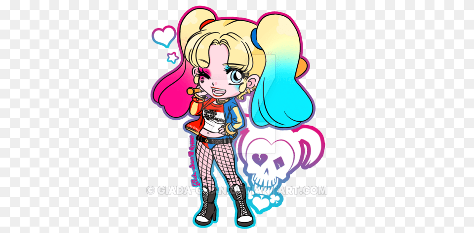 Chibi Harley Quinn, Book, Publication, Comics, Art Free Png