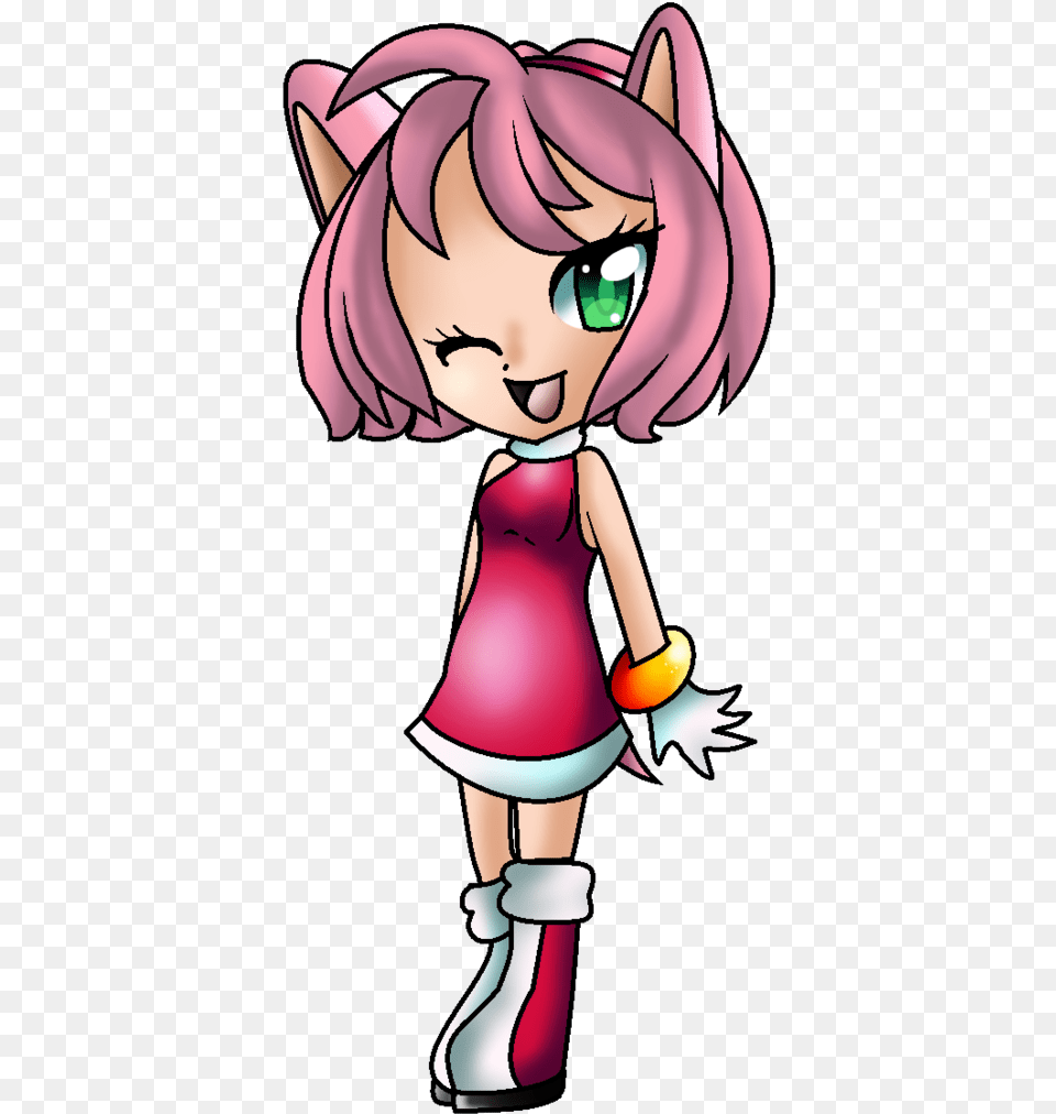 Chibi Human Amy Rose By Rosa Amy Rose Human Amy Rose, Book, Comics, Publication, Baby Png Image