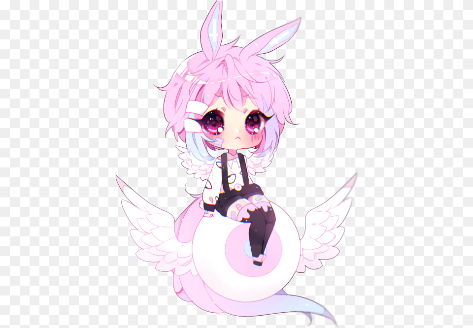 Chibi Kawaii Pastel Goth Pastelgoth Cute Anime Animechi Anime Anime Goth Pastel, Book, Comics, Publication, Person Free Png