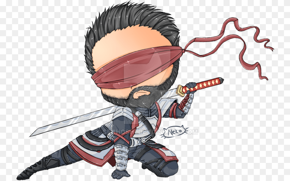 Chibi Kenshi From Mortal Kombat X By Senhoshi Chibi Mortal Kombat X, Book, Comics, Publication, Person Free Png