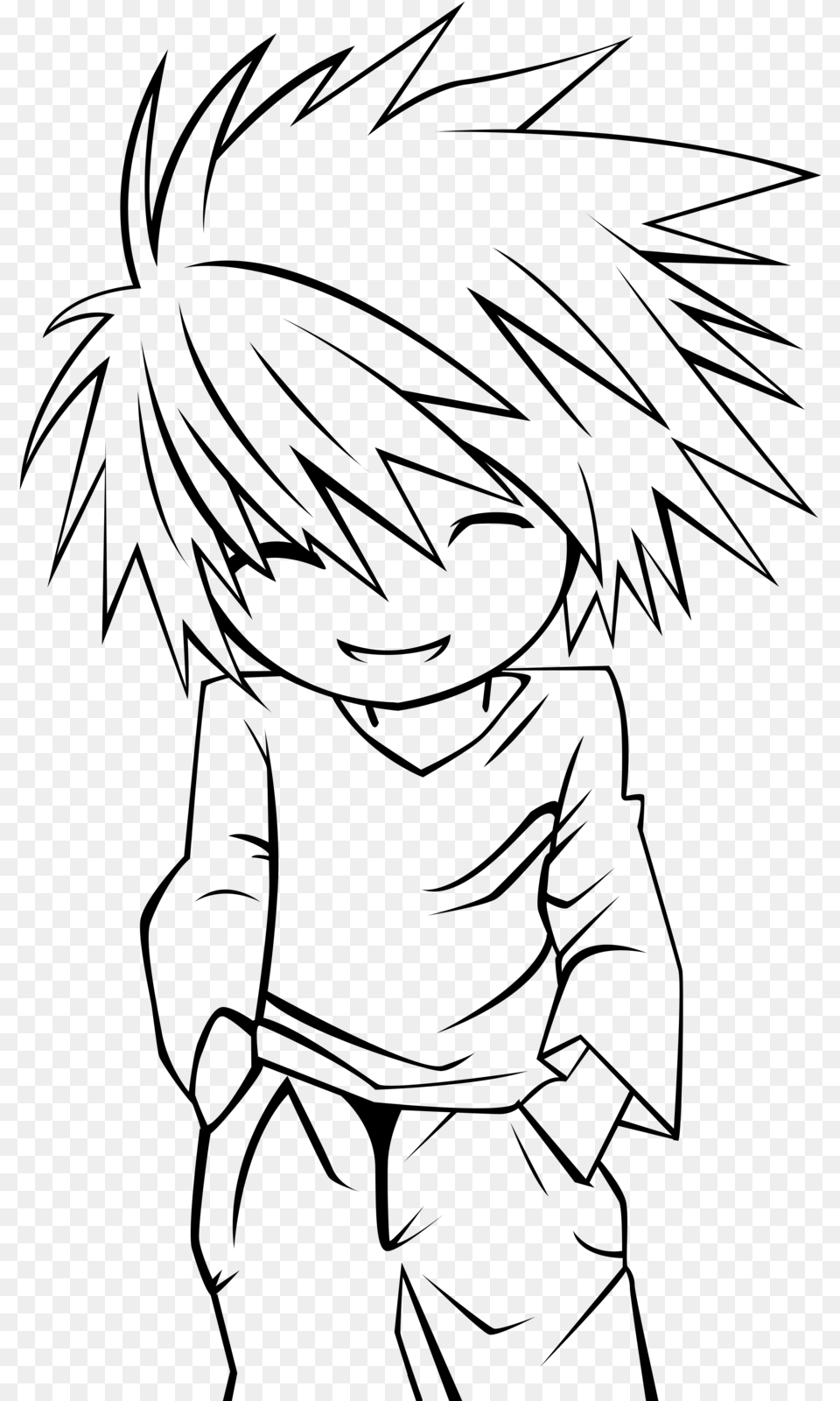Chibi L Lineart By Cantrona Death Note Chibi Coloring L Death Note Colouring, Gray Png Image