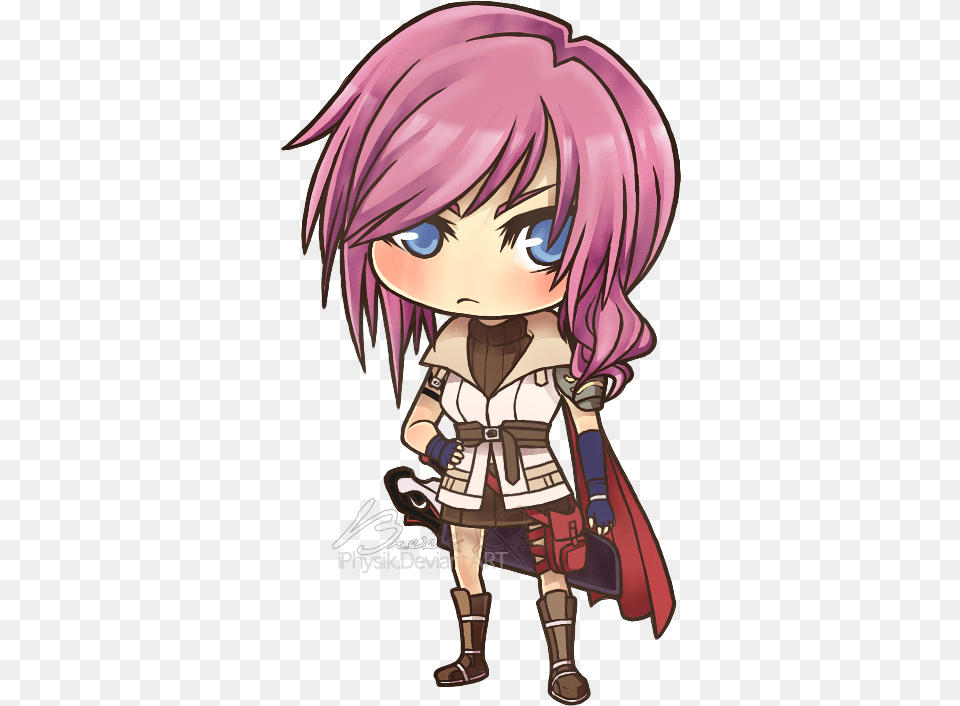 Chibi Lightning Final Fantasy 13 Lightning Chibi, Book, Comics, Publication, Person Png Image