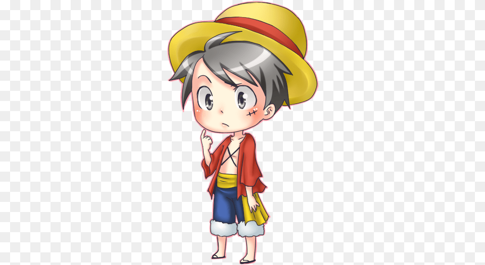Chibi Luffy Discovered Luffy Chibi Anime One Piece, Book, Comics, Publication, Baby Free Png Download