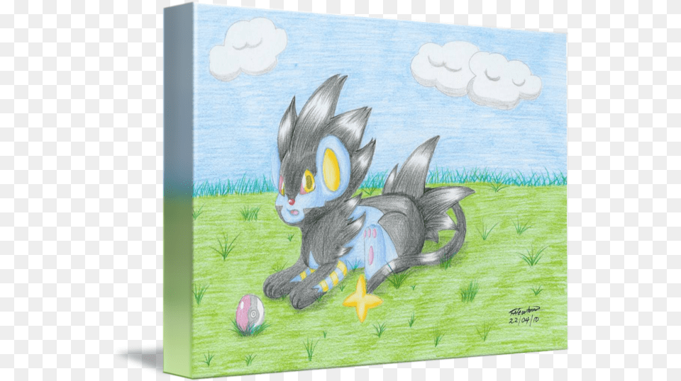 Chibi Luxray By Trudell Newton Dragon, Book, Publication, Animal, Bird Free Png Download