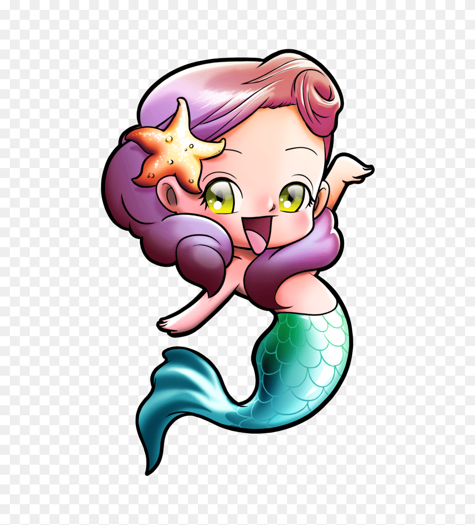 Chibi Mermaid, Baby, Person, Book, Comics Free Png