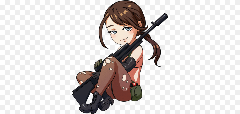 Chibi Metal Gear Solid, Weapon, Rifle, Publication, Gun Free Png