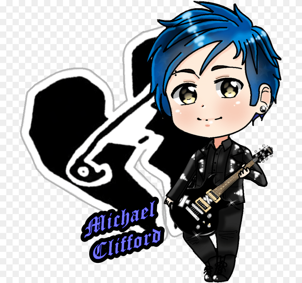 Chibi Michael Clifford By Gracious Mistake On Jet Black Heart, Book, Comics, Publication, Person Png