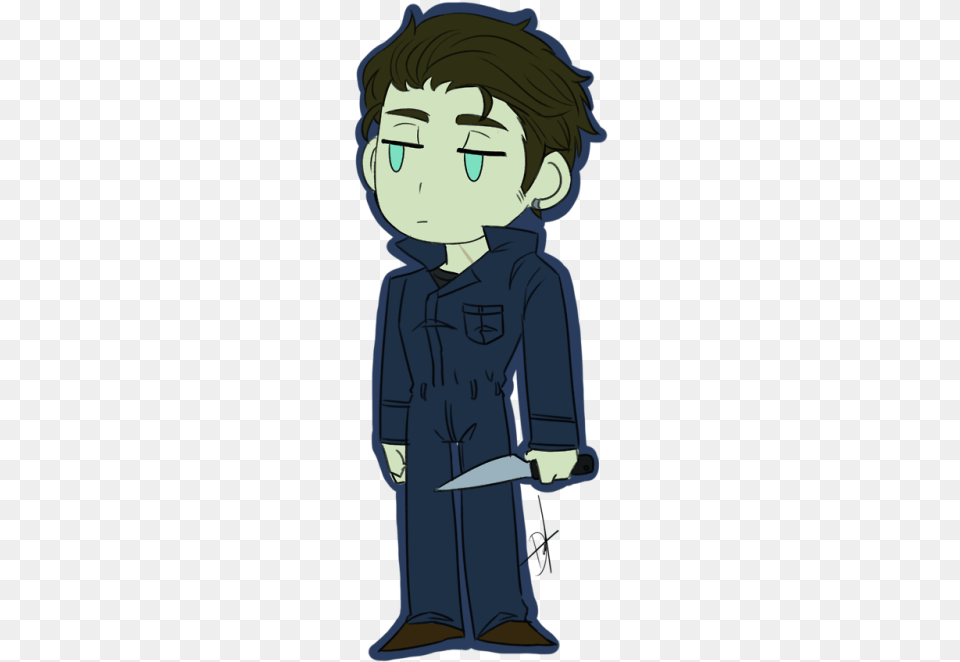 Chibi Michael Myers Anime, Clothing, Coat, Baby, Person Free Png