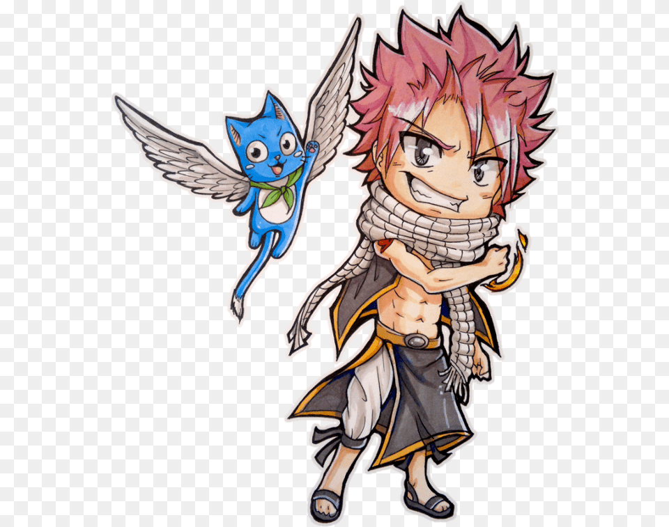 Chibi Natsu And Happy By Rorita Sakura Fairy Tail Natsu And Happy Chibi, Book, Comics, Publication, Baby Png