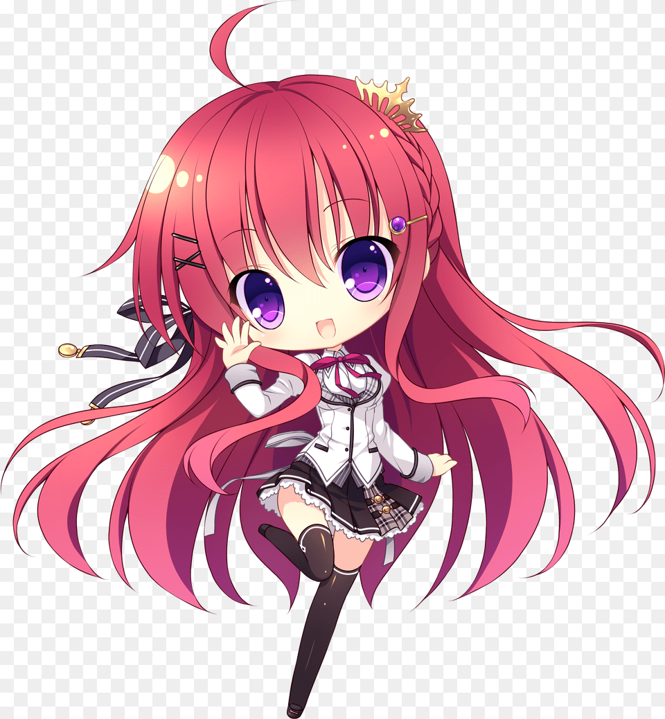 Chibi Pink Anime Girl Ali A, Book, Comics, Publication, Person Free Png