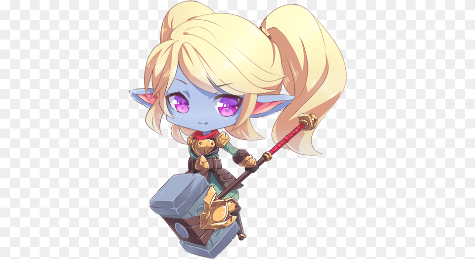 Chibi Poppy League Of Legends Chibi Poppy, Book, Comics, Publication, Adult Free Transparent Png