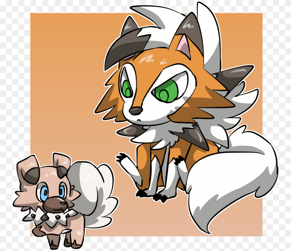 Chibi Rockruff And Dusk Lycanroc By Pikapikasaki Rockruff And Lycanroc Dusk, Book, Comics, Publication, Face Free Transparent Png