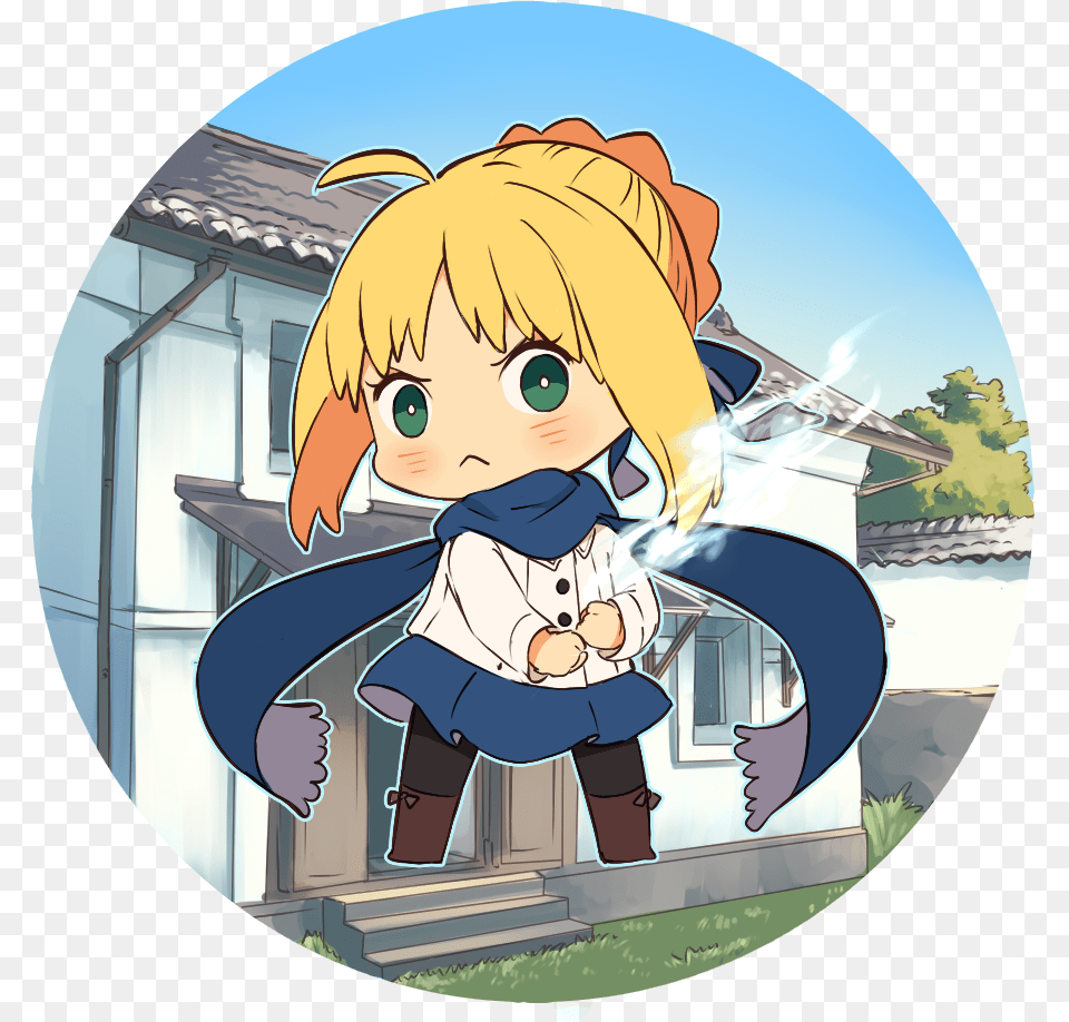 Chibi Saber Fate Stay Night, Book, Comics, Publication, Baby Free Transparent Png