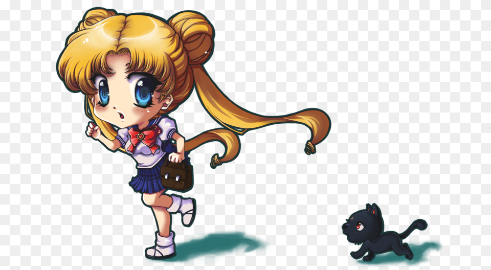 Chibi Sailor Moon Chibi Luna Sailor Moon, Publication, Book, Comics, Baby Free Png