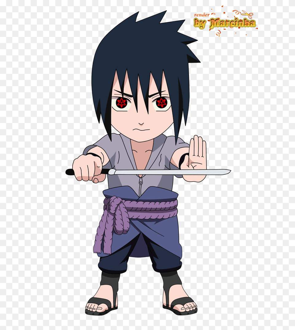 Chibi Sasuke Mangekyou Sharingan Eternal, Book, Publication, Comics, Baby Png Image