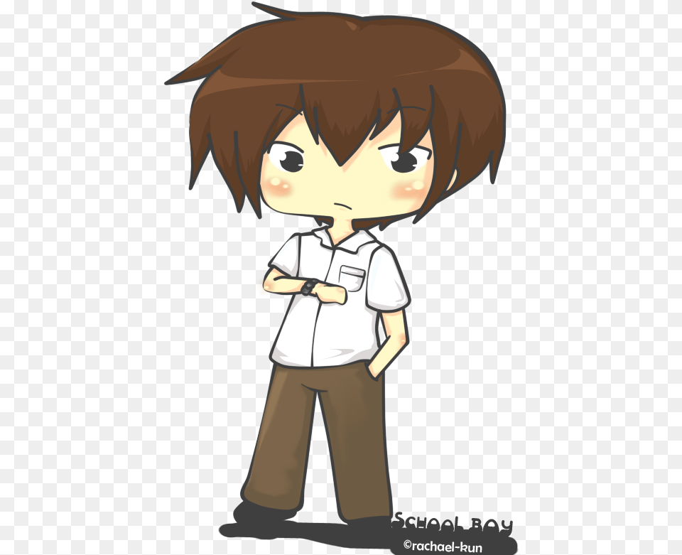 Chibi School Boy By Rachael Kun Chibi, Book, Comics, Publication, Baby Png