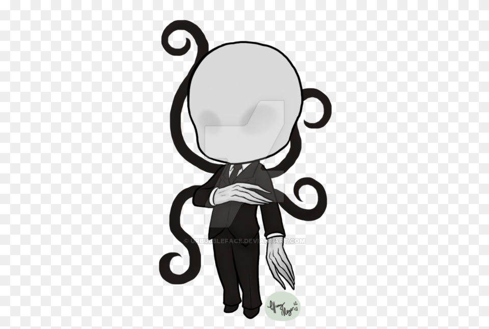 Chibi Slender Man Tentacle, Book, Comics, Publication, Adult Png Image