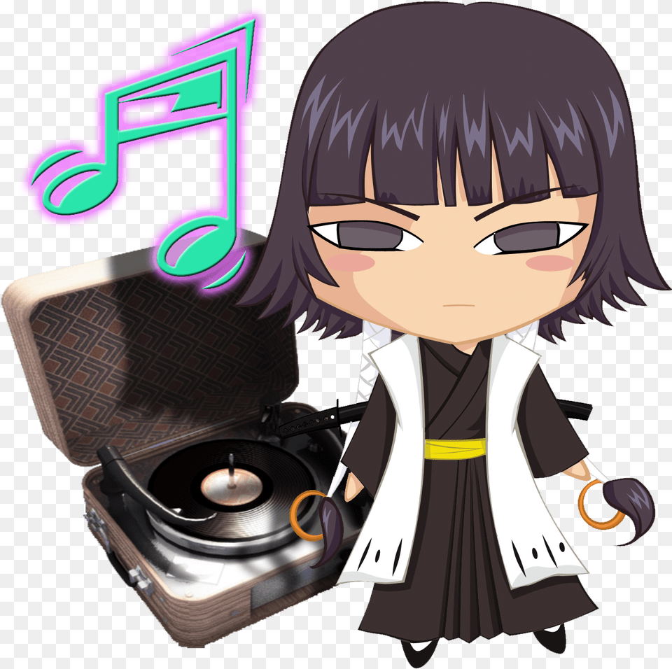 Chibi Soi Fong Music Icons Anime Chibi Music, Book, Comics, Publication, Baby Free Png Download