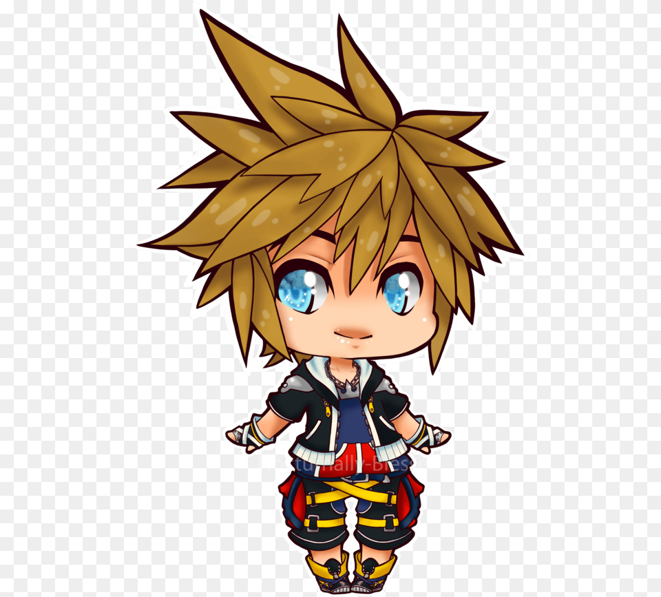 Chibi Sora Sora Kingdom Hearts Chibi, Book, Comics, Publication, Baby Free Png Download