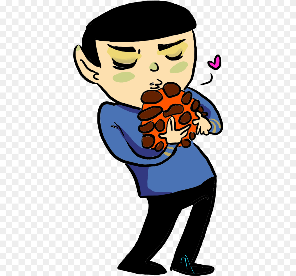 Chibi Spock And Tribbles Fanart By Fuqspace Download Cartoon, Face, Head, Person, Smelling Free Png