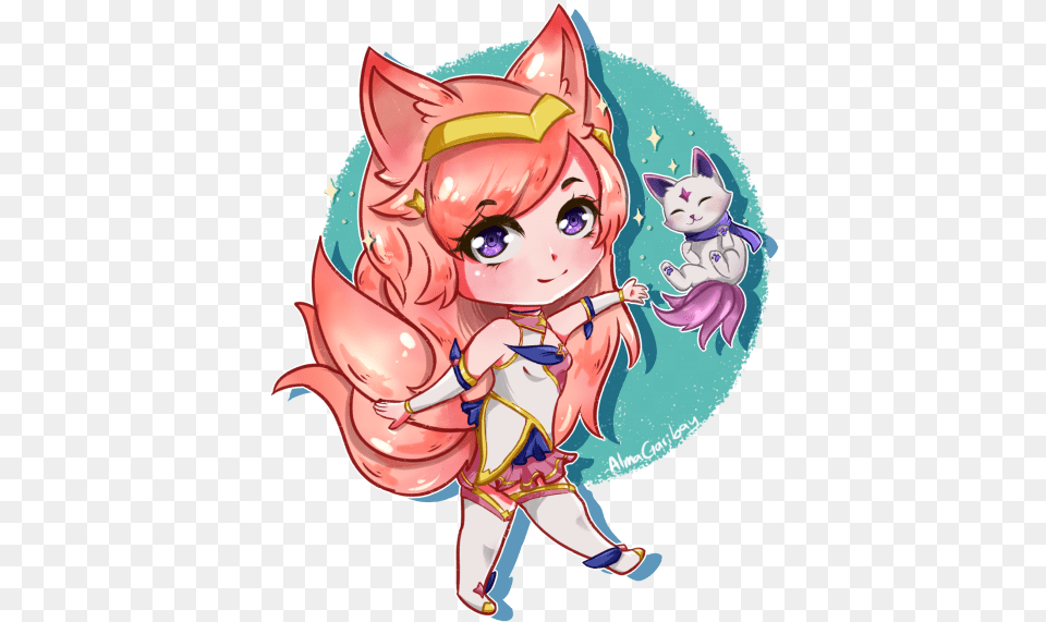 Chibi Star Guardian Ahri By Almagkrueger Hd Star Guardian Ahri Chibi, Book, Comics, Publication, Baby Png