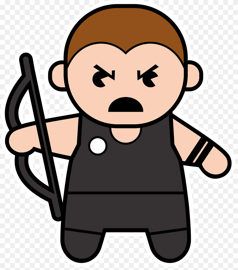 Chibi Superhero Hawkeye Clipart, Ammunition, Grenade, Weapon, Cleaning Free Transparent Png