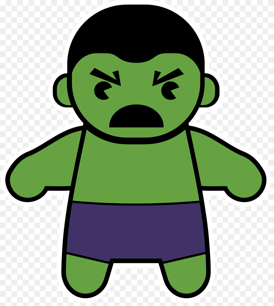 Chibi Superhero Hulk Clipart, Green Png