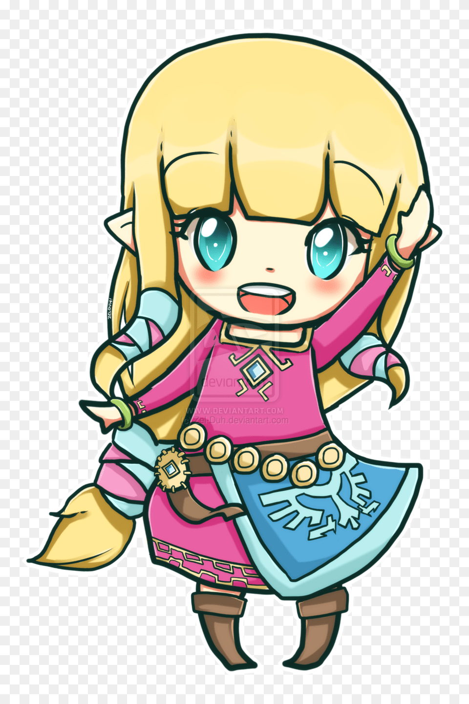 Chibi Sw Zelda Hylia, Book, Comics, Publication, Baby Free Png