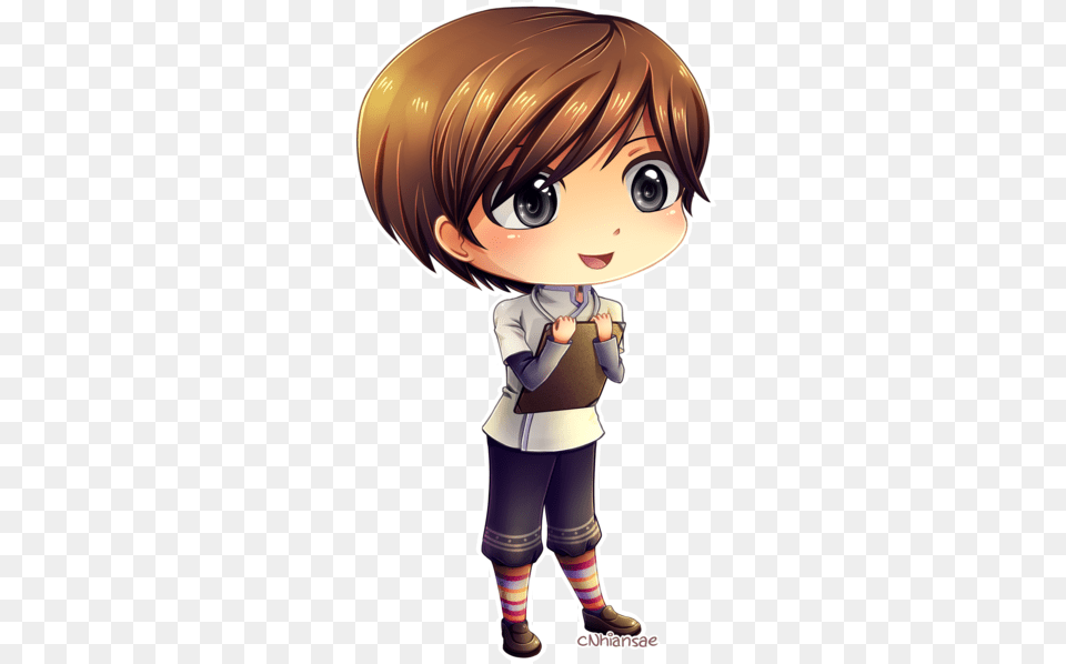 Chibi Teacher Brown Hair Image With No Cartoon, Book, Comics, Publication, Manga Png