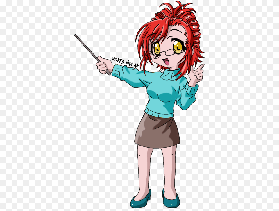 Chibi Teacher By Swinx10 Anime Teacher Background, Book, Comics, Publication, Person Free Transparent Png