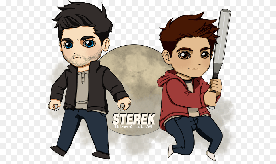 Chibi Tyler Hoechlin And Dylan O Brien Cartoon, Publication, Book, Person, Comics Png Image
