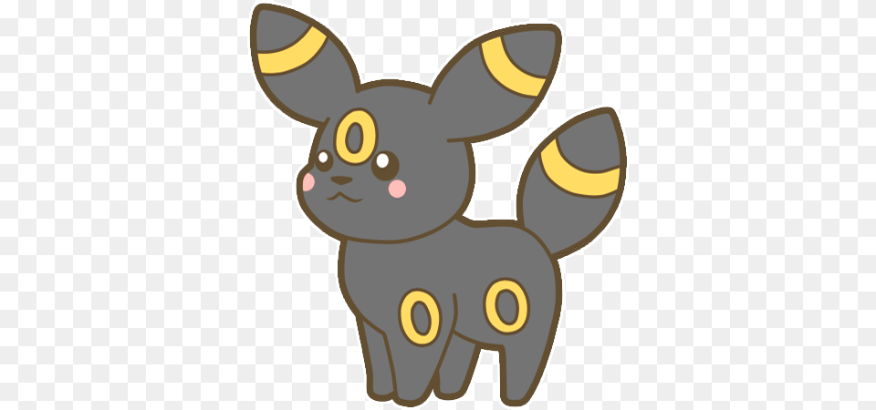 Chibi Umbreon Anim Chibi Cat Gif 500x450 Clipart Umbreon Gif Transparent Background, Animal, Deer, Mammal, Wildlife Png Image