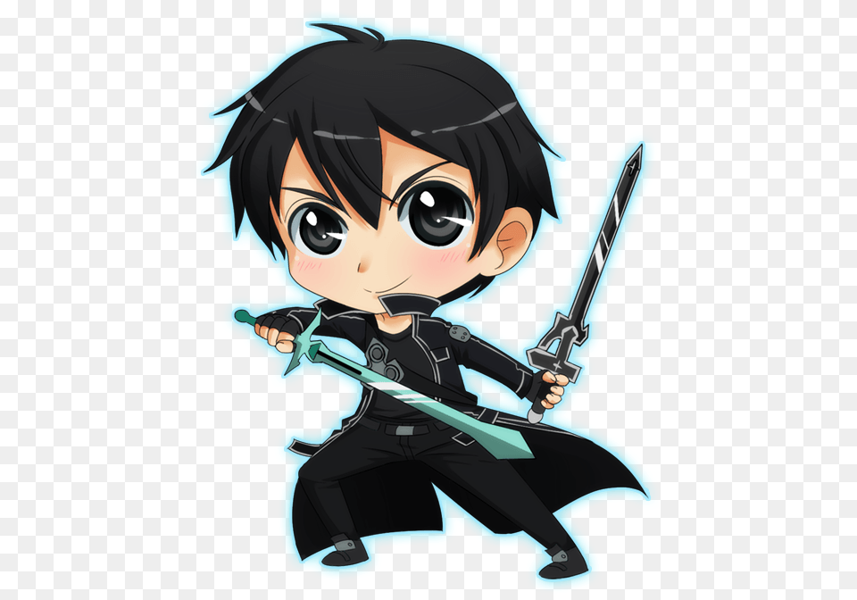 Chibi Warrior, Book, Comics, Publication, Sword Free Png Download