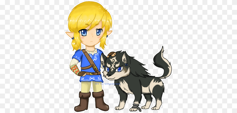 Chibi Wolf Link Twilight Princess Video Game, Book, Comics, Publication, Baby Free Transparent Png