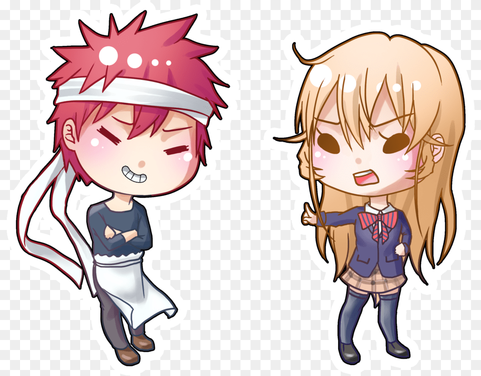 Chibis By Zaphyrae On Anime Chibi Food Wars, Book, Comics, Publication, Baby Png Image