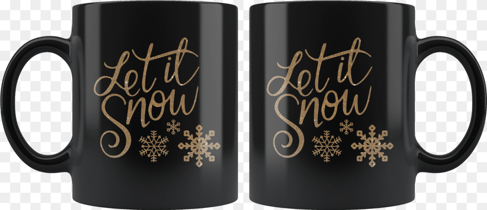Chic 11oz Let It Snow Christmas Coffee Tea Mug Mug, Cup, Beverage, Coffee Cup Png Image