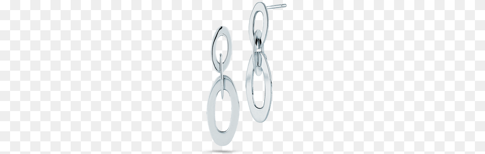 Chic Amp Shine White Gold Mini Oval Link Earrings Earrings, Accessories, Earring, Jewelry, Smoke Pipe Free Png Download