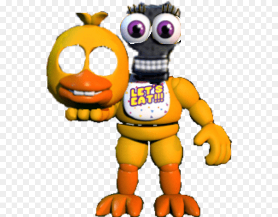 Chica Adventure Endo Head Chica From Fnaf World, Toy, Mascot Png Image
