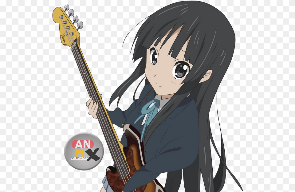 Chica Anime Photo K On Mio, Book, Comics, Publication, Guitar Png