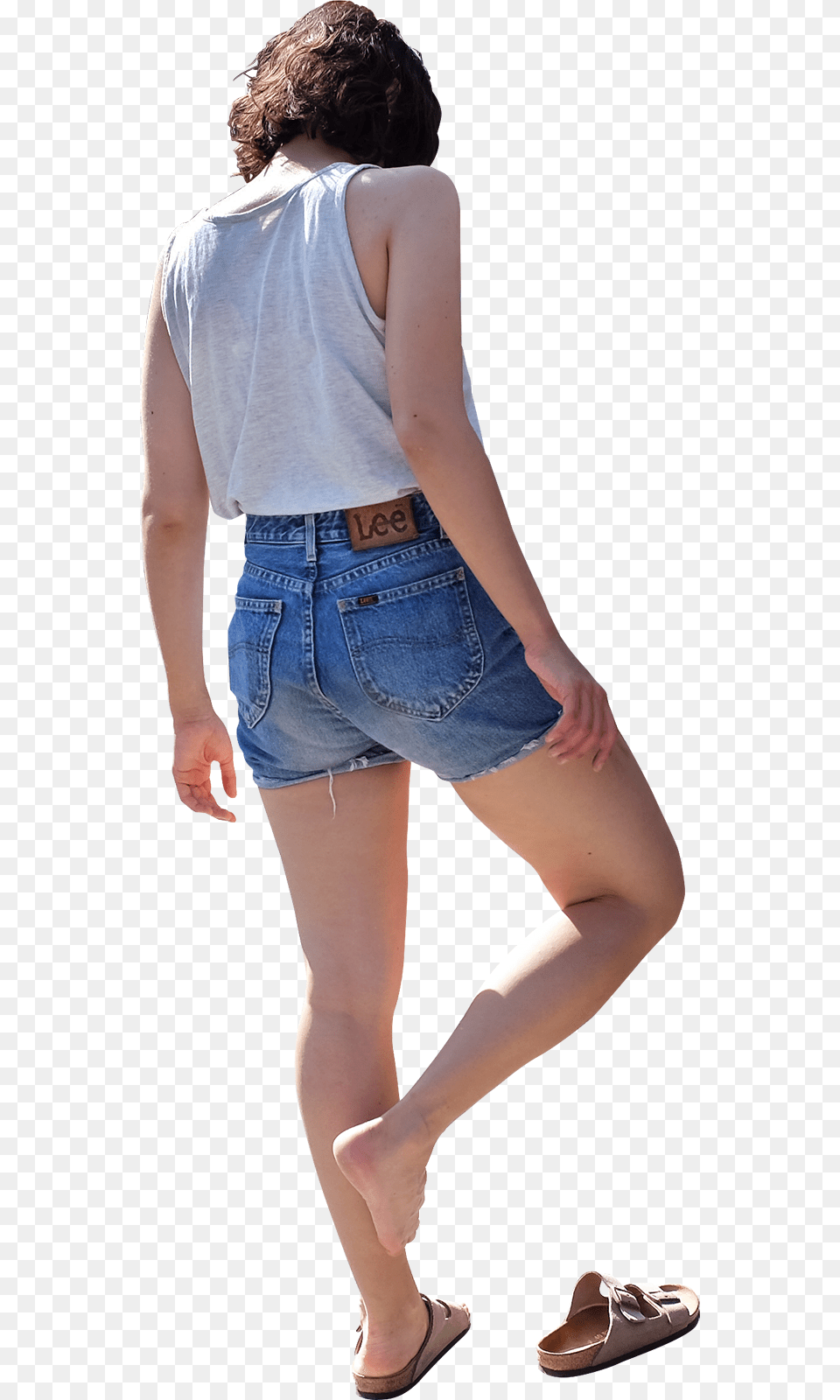 Chica Caminando De Espalda, Clothing, Shorts, Skirt, Adult Free Png Download