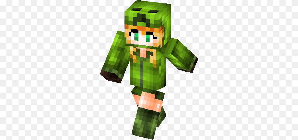Chica Creeper Skin Skins Minecraft Chica Creeper, Green, Adult, Male, Man Png Image