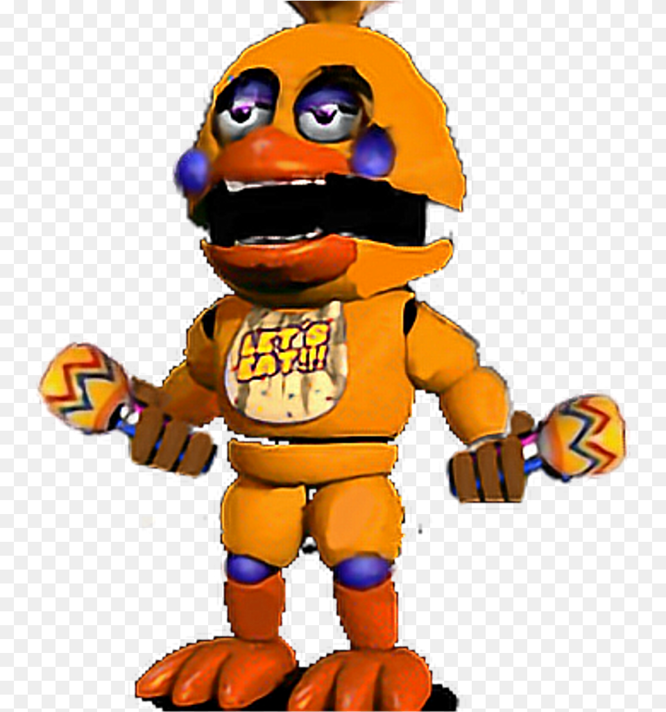 Chica De Fnaf World Download Cartoon, Baby, Person, Face, Head Free Transparent Png