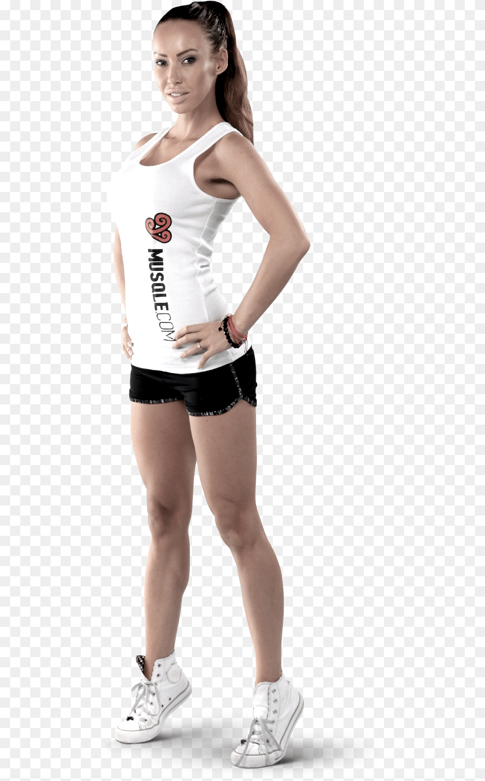 Chica En El Gym, Clothing, Shorts, Shoe, Footwear Free Png