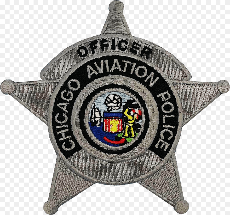 Chicago Aviation Police Badge, Logo, Symbol, Person Free Png