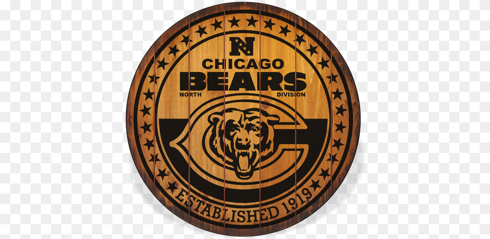 Chicago Bears Barrel Top Sign Fremont Die Nfl Vinyl Magnet Nfl Team Chicago Bears, Logo, Badge, Symbol, Emblem Png