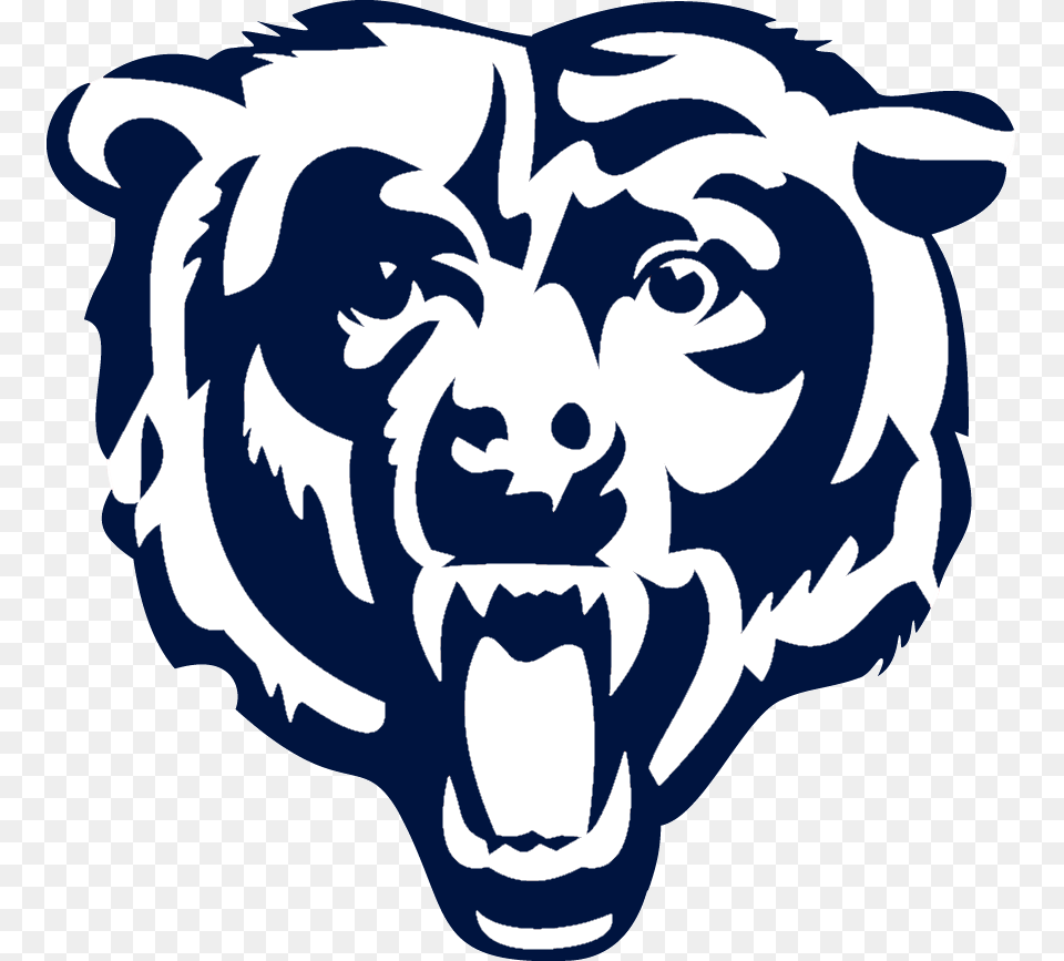 Chicago Bears Head Logo, Stencil, Baby, Person, Animal Png