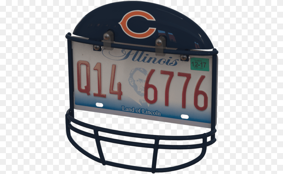 Chicago Bears License Plate Frame, Helmet, License Plate, Transportation, Vehicle Free Transparent Png