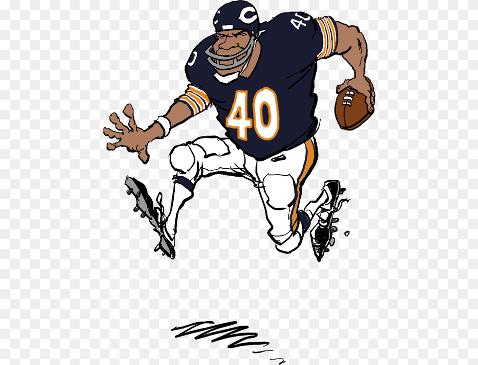Chicago Bears Players Cartoon Chicago Bears Player, Person, People, Baby, Sport Free Png