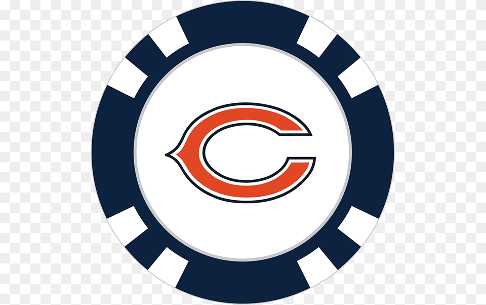 Chicago Bears Poker Chip Ball Marker, Logo, Symbol, Emblem Png Image