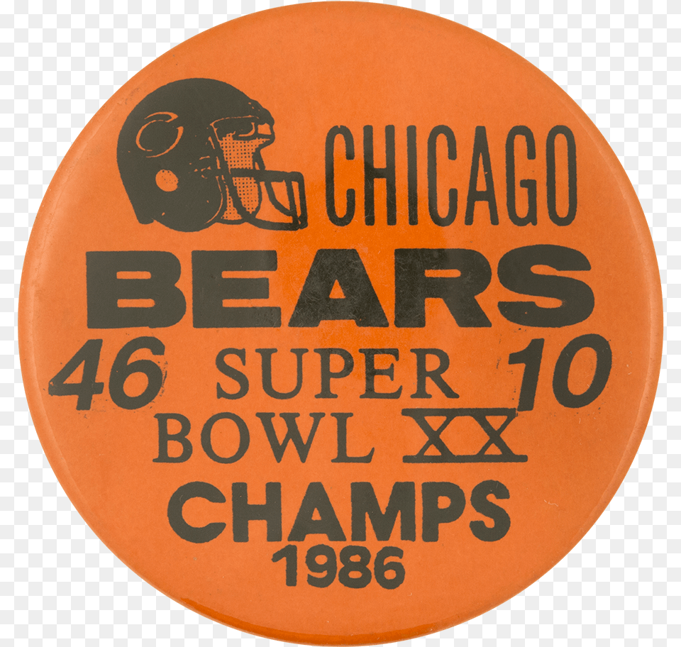 Chicago Bears Super Bowl Xx Circle, Badge, Logo, Symbol Png Image